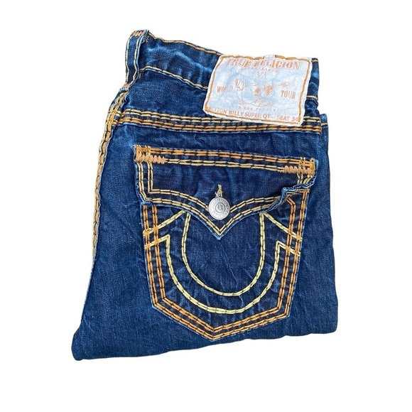 Vintage True Religion Jeans Size 34 BILLY SUPER QT RARE STITCH - Picture 2 of 12